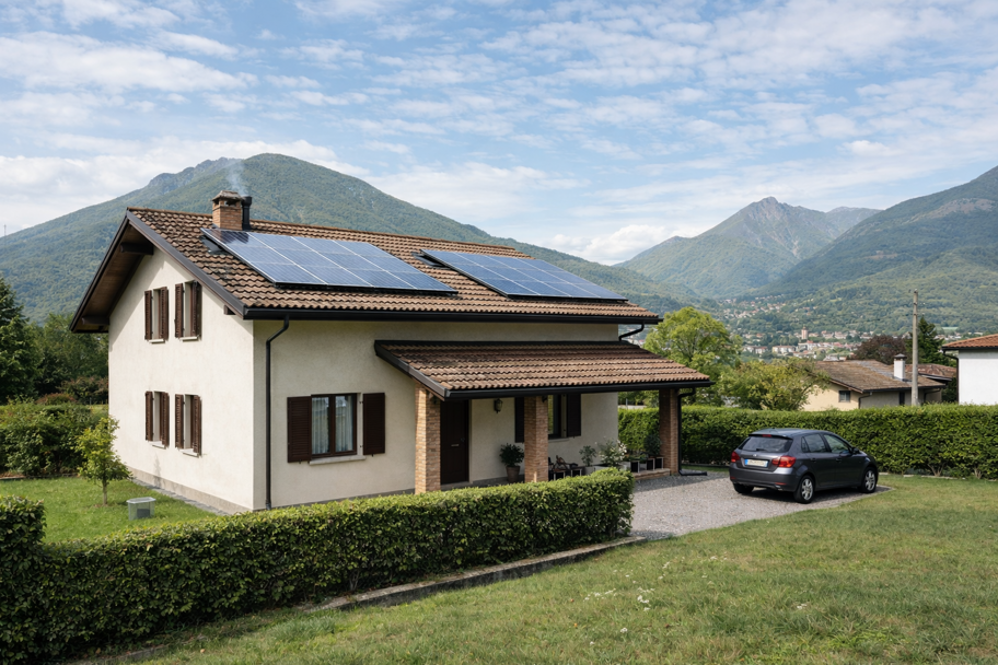 TETTO CON IMPIANTO FOTOVOLTAICO